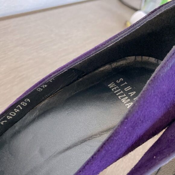 Stuart Weitzman Purple Suede Heels 8.5 - Picture 7 of 10
